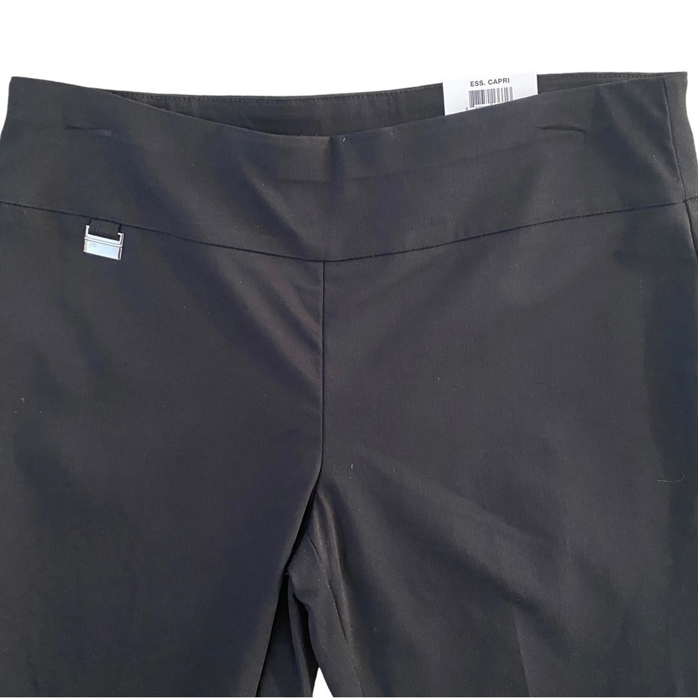 NWT ALFANI Black Capri Crop Pant Women 6 P Petite - Picture 2 of 7